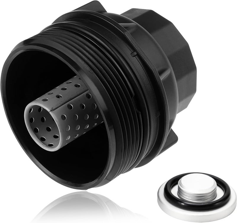 FOXSTAR 15620-36020 Oil Filter Housing Cap Assembly With Oil Plug Drain, Fit for Toyota Camry, Tacoma, Highlander, RAV4, Avalon, Sienna, Venza & Lexus, Replace 15620-36010 - Image 1